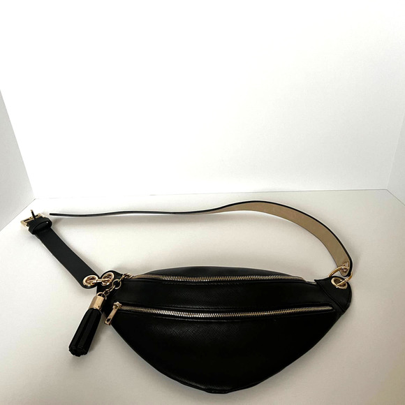 Macy's Black and Gold Fanny Pack - Picture 4 of 15